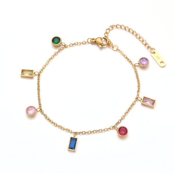 O1CN016Dp6wI25wjTgWBxcV_3529117591-0-cib.jpg Stainless Steel Zirconia Chain Bracelet 778681930723