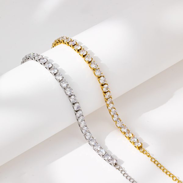 O1CN016OIuMq25wje6Yi5d6_3529117591-0-cib.jpg Stainless Steel Zirconia Chain Bracelet 1003167880907