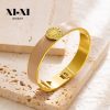 Stainless Steel Roman Numeral Bangle 724449009816