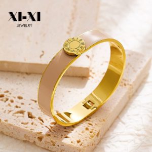 Stainless Steel Roman Numeral Bangle 724449009816