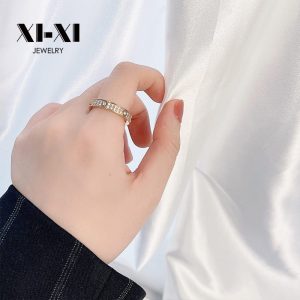Stainless Steel Rhinestone Ring 655622906235