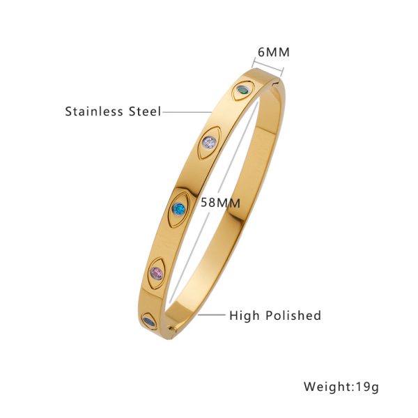 O1CN016erlG125wjd92sHnX_3529117591-0-cib.jpg Stainless Steel Evil Eye Bangle 984120120681
