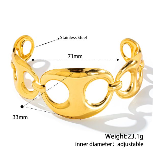 O1CN0173cFfk25wjfpDuHuZ_3529117591-0-cib.jpg Stainless Steel Geometric Cuff Bangle 1049157317335