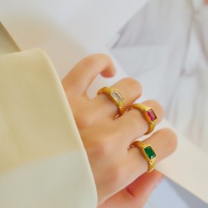 Stainless Steel Twisted Open Ring 1052737571461