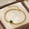 O1CN017Xu2wW25wjbpBaPuh_3529117591-0-cib.jpg Stainless Steel Teardrop Glass Bracelet 914668551626