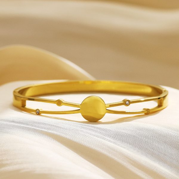 O1CN018Ax8Hr25wjUxHmJI2_3529117591-0-cib.jpg Stainless Steel Disc Bangle 805537668092