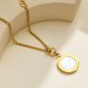 O1CN018GMTRu25wjW0NgUO4_3529117591-0-cib.jpg Stainless Steel Mother of Pearl Round Necklace 824753644973