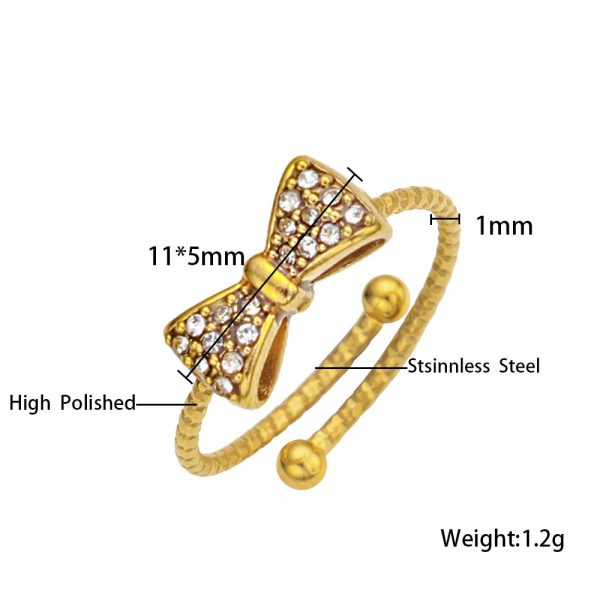 O1CN018abmQU25wjZVD7Pj8_3529117591-0-cib.jpg Stainless Steel Bow Ring 895623860902