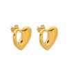 O1CN018ojCHl25wjZY9raXq_3529117591-0-cib.jpg Stainless Steel Heart Huggie Earrings 893584433213