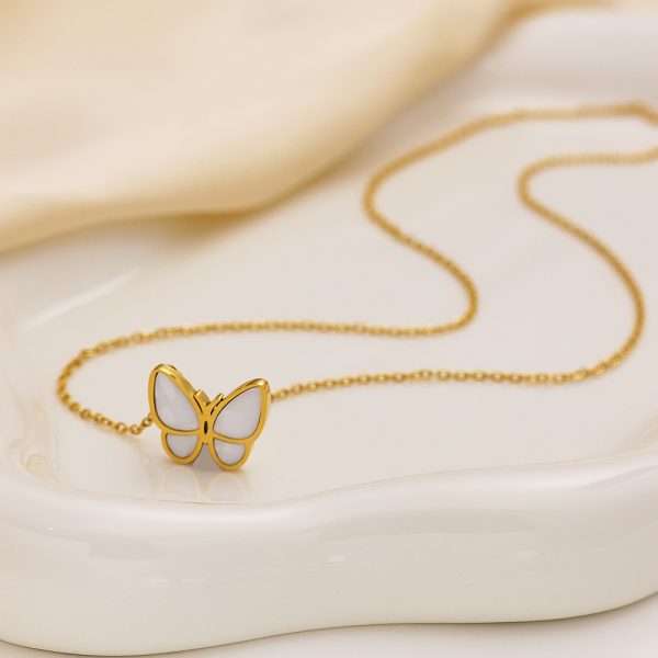 O1CN0198hJwo25wjVtO1qBD_3529117591-0-cib.jpg Stainless Steel Mother of Pearl Butterfly Necklace 822924682152