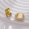 O1CN0199asdO25wjRcndvuz_3529117591-0-cib.jpg Stainless Steel Pearl Hoop Earrings 756784087822