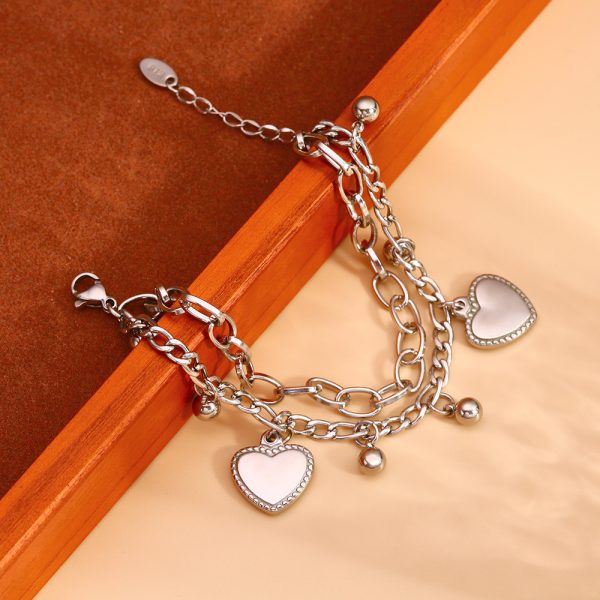 O1CN019dVxqt25wjQAwMyex_3529117591-0-cib.jpg Stainless Steel Heart Layered Bracelet 742952291729