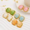 O1CN019gKK2L25wjUwCeeKj_3529117591-0-cib.jpg Stainless Steel Resin Square Earrings 805115945934