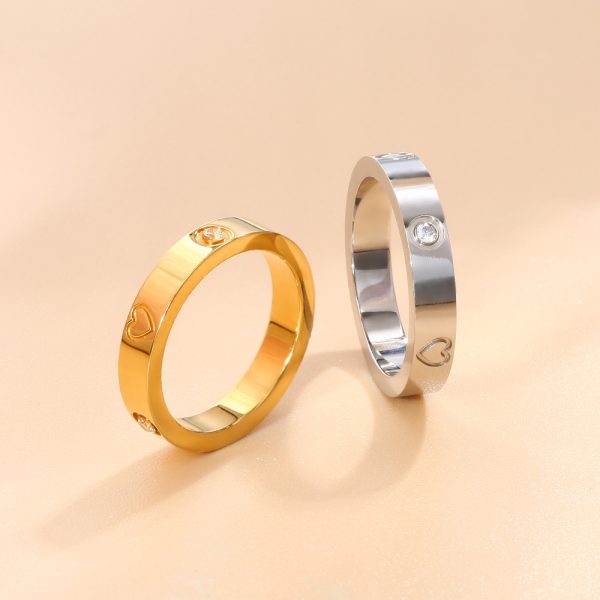 Stainless Steel Heart Ring 982376295297