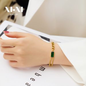 Stainless Steel Square Zirconia Bracelet 725462659186