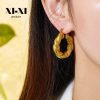O1CN01A57jc525wjbmRIgyS_3529117591-0-cib.jpg Stainless Steel Twist Hoop Earrings 736160278323