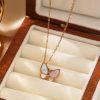 O1CN01ALxLTy25wjVuC3aSL_3529117591-0-cib.jpg Stainless Steel Mother of Pearl Butterfly Necklace 822924682152