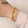 O1CN01AQoHZE25wjbm31fI2_3529117591-0-cib.jpg Stainless Steel Coin Star Bracelet 660509266829