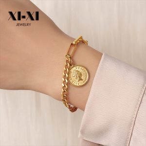 Stainless Steel Coin Star Bracelet 660509266829