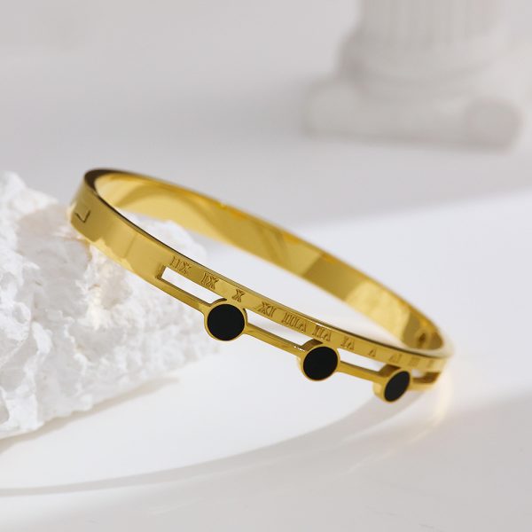 O1CN01AZ3Hip25wjUn2xKCl_3529117591-0-cib.jpg Stainless Steel Roman Numeral Bangle 800783238156