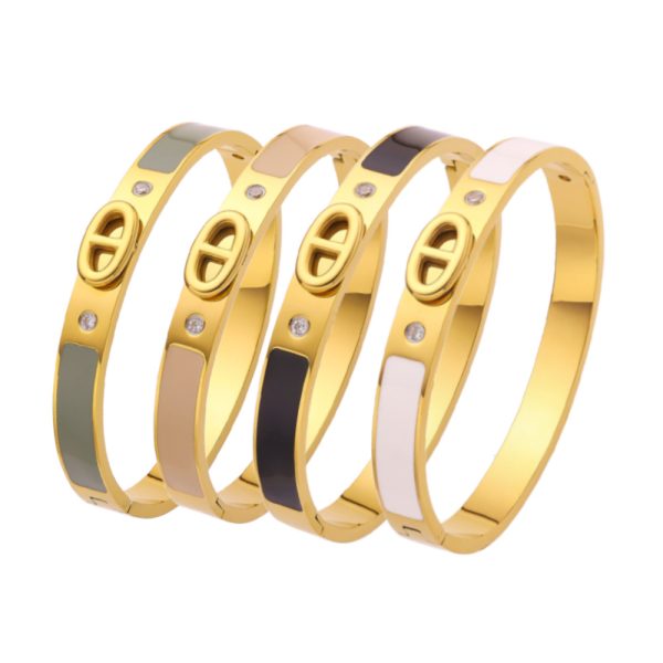 O1CN01Ar5oim25wjcWpnOdT_3529117591-0-cib.jpg Stainless Steel Pig Nose Bangle 968562233066
