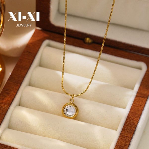 O1CN01AwDDkz25wjbuFQu5O_3529117591-0-cib.jpg Stainless Steel Zirconia Necklace 814706574959