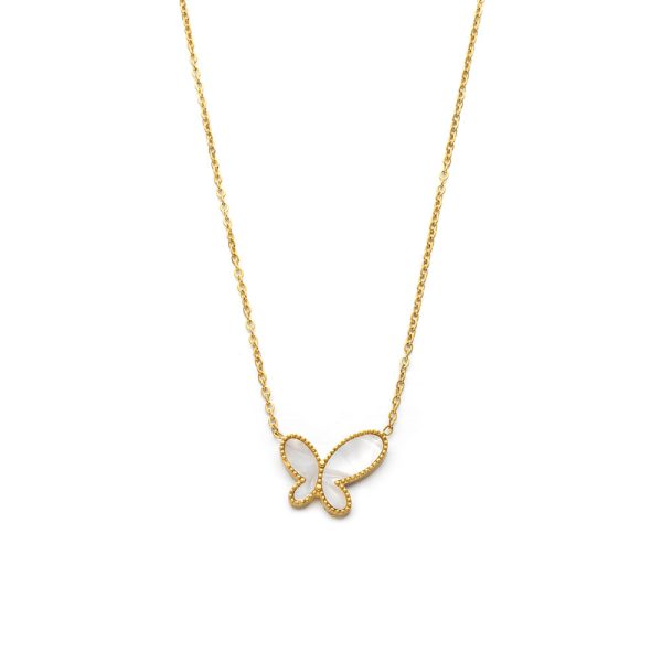 O1CN01BRNvL825wjYbP9FWr_3529117591-0-cib.jpg Stainless Steel Mother of Pearl Butterfly Necklace 864718303084