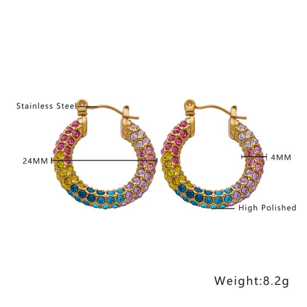 O1CN01BYbLbM25wjbqUdzW3_3529117591-0-cib.jpg Stainless Steel C Shaped Rhinestone Earrings 724510524953