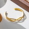 O1CN01BhXotz25wjZb3t8oZ_3529117591-0-cib.jpg Stainless Steel Wave Zirconia Bangle 894406663234