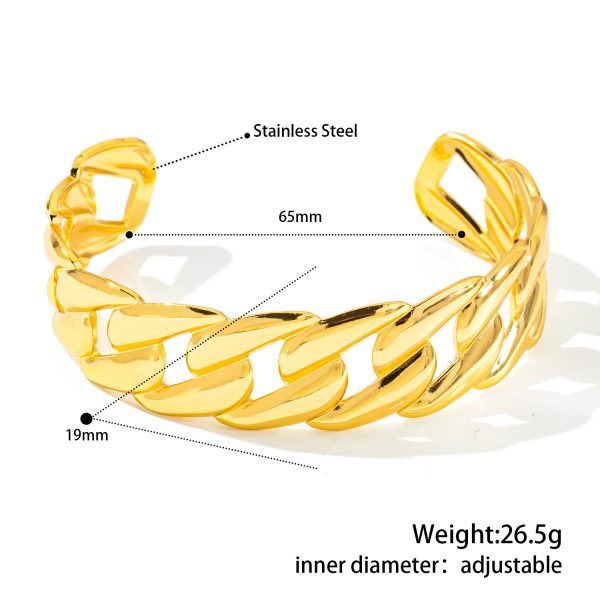 O1CN01C9eUJt25wjfpFjHyp_3529117591-0-cib.jpg Stainless Steel Geometric Cuff Bangle 1049157317335