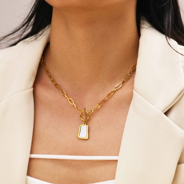 O1CN01CLGRC925wjVVYbIOg_3529117591-0-cib.jpg Stainless Steel Mother of Pearl Square Pendant Necklace 816497226089