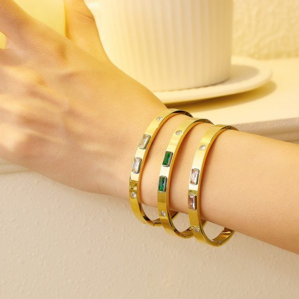 O1CN01CWDnT925wjPmLfoRG_3529117591-0-cib.jpg Stainless Steel Screw Zirconia Bangle 740186299752