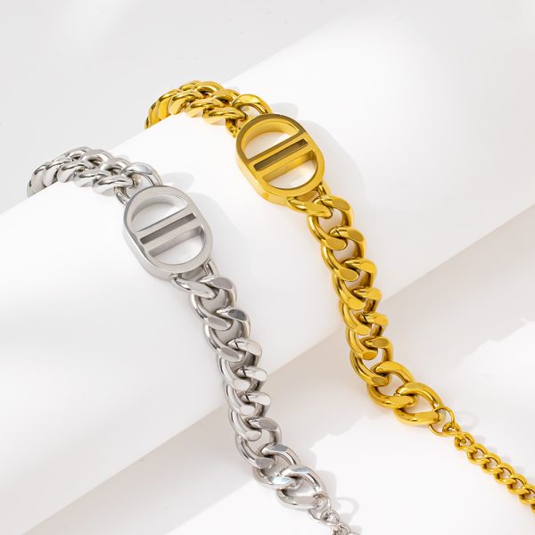 O1CN01CcnFH225wje6ya0Xp_3529117591-0-cib.jpg Stainless Steel Letter Chain Bracelet 1003356060894