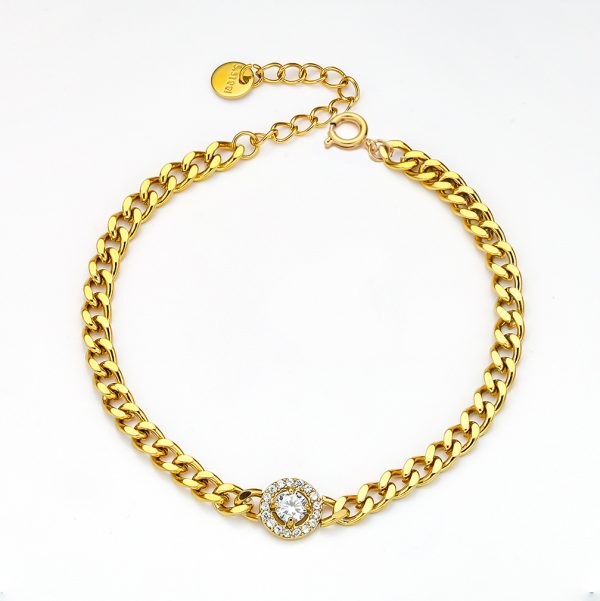 O1CN01ConXsI25wjb9hhqYG_3529117591-0-cib.jpg Stainless Steel Zirconia Heart Bracelet 937957005138