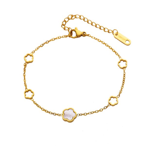 O1CN01DCUMK925wjYu6TEOE_3529117591-0-cib.jpg Stainless Steel Clover Chain Bracelet 874413639818