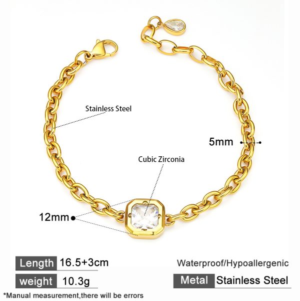 O1CN01DO8Wef25wjbkSpTf3_3529117591-0-cib.jpg Stainless Steel Zirconia Bracelet 921285932265