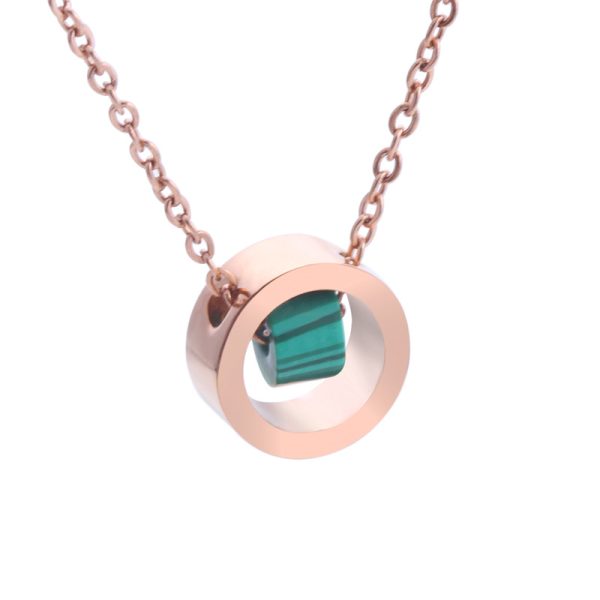 Stainless Steel Malachite Necklace 622722714749