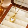 O1CN01DaE6a025wjVuEgrHU_3529117591-0-cib.jpg Stainless Steel Mother of Pearl Heart Necklace 823122161753
