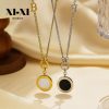 O1CN01DhtTz825wjbuEhreH_3529117591-0-cib.jpg Stainless Steel Mother of Pearl Round Necklace 824399838884
