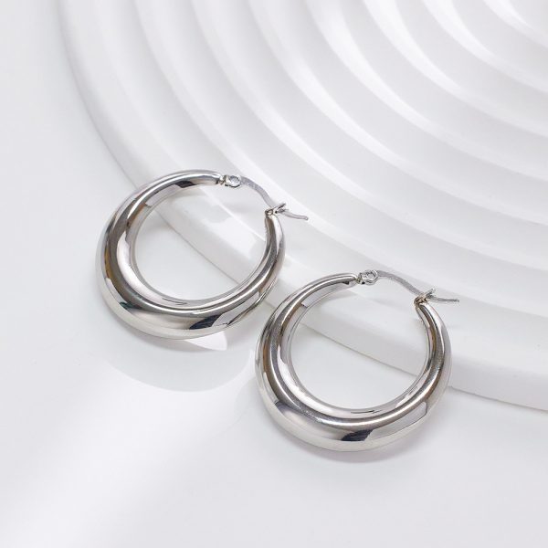 O1CN01Dla2ta25wjOE2cwkp_3529117591-0-cib.jpg Stainless Steel Oval Hoop Earrings 725885648728