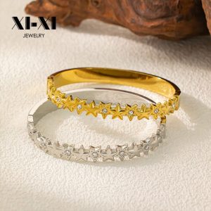 Stainless Steel Hollow Rhombus Bangle 960831992811