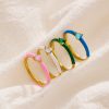Stainless Steel Heart Enamel Ring 1053225333502