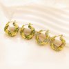 O1CN01ERALoE25wjSBz1ulT_3529117591-0-cib.jpg Stainless Steel Curved Zirconia Earrings 764653590602