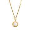 O1CN01ERXjv025wjW4tork4_3529117591-0-cib.jpg Stainless Steel Mother of Pearl Round Necklace 824753644973