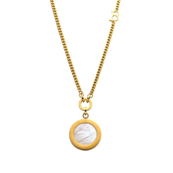 O1CN01ERXjv025wjW4tork4_3529117591-0-cib.jpg Stainless Steel Mother of Pearl Round Necklace 824753644973