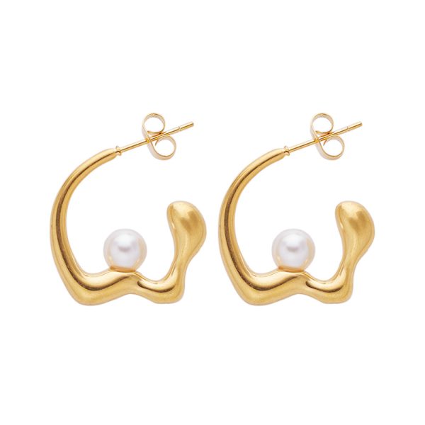 O1CN01ESaZzc25wjNwSCzsE_3529117591-0-cib.jpg Stainless Steel Pearl Twist Hoop Earrings 724607629620