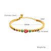 Stainless Steel Heart Zirconia Bangle 759345549463