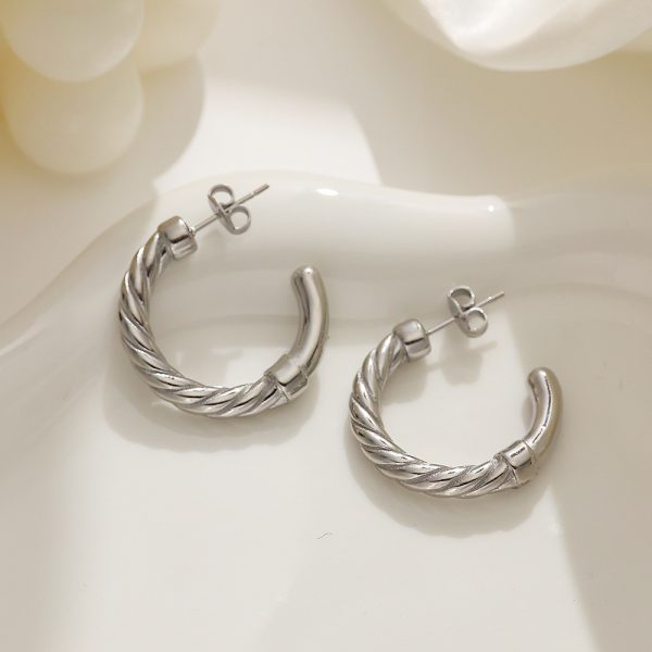 O1CN01F8UnWr25wjUiUZFpm_3529117591-0-cib.jpg Stainless Steel Twisted C Earrings 797927611503