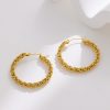 O1CN01F9yq0z25wjNmeCcBz_3529117591-0-cib.jpg Stainless Steel Twist C Shaped Earrings 724401168017