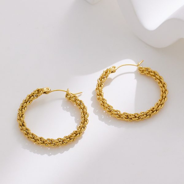 O1CN01F9yq0z25wjNmeCcBz_3529117591-0-cib.jpg Stainless Steel Twist C Shaped Earrings 724401168017